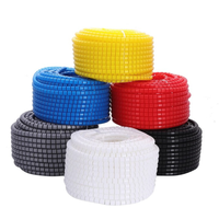 Línea Flexible Espiral Cable Organizador Almacenamiento Tubo Cable Protector Gestión Cable PE Tubo