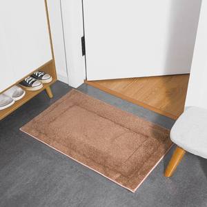 שטיח אמבטיה סופג במיוחד, ייבוש מהיר, נגד החלקה, 100x80 ס\\\"מ, חום, פוליאסטר רך, שטיח רצפה לאמבטיה נגד החלקה - Product Image 3