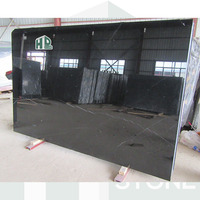 Carreaux et marbres noirs Nero Marquina, marbre noir à veines royales LOVE Home Stone, grande dalle de dolomite polie pour le sol de la maison