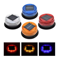 Luz de Advertencia Magnética LED de Energía Solar, Luz Estroboscópica de Emergencia Ámbar, Roja y Blanca, Señal de Seguridad Vial para Vehículos, Lámpara Intermitente de 12v 24v