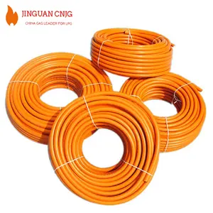 CNJG Chất Lượng Cao 5/16 "8 Mét Cam PVC LPG Gas Hose Ống Linh Hoạt Mềm Orange PVC Nhựa Propane LPG Gas Ống 50 Mét CuộN