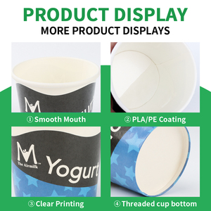 Gobelet à glace rond en papier personnalisé, technologie <span class=keywords><strong>anti</strong></span>-affaissement, bol à dessert pour yaourt 16oz, prix usine, approvisionnement en gros - Product Image 6