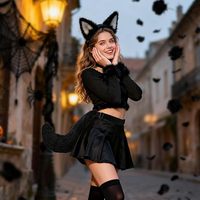 Nouvelle Queue de Renard/Loup en Fausse Fourrure pour Accessoires de Déguisement de Fête, Halloween et Style Quotidien