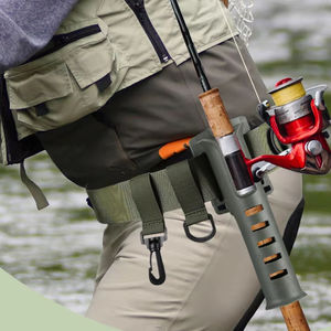 Support de canne à pêche portable, accessoire de pêche avec dispositif d'insertion de canne à pêche réglable à la taille, outil d'accessoires de pêche - Product Image 2