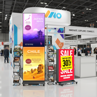 Lecteur publicitaire intelligent LED, intérieur, P2.5, pliable, logiciel gratuit, écran LED avec luminosité de 600-800 cd/ et garantie d'un an