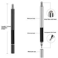 Stylet actif personnalisé avec logo, commande en gros, stylet capacitif passif en métal 2-en-1 pour Android, pointe remplaçable, tablette, téléphone portable