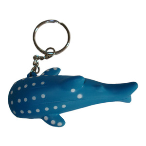 Porte-clés requin en EVA avec anneau en acier inoxydable, thème animal, cadeau promotionnel portable - Product Image 5