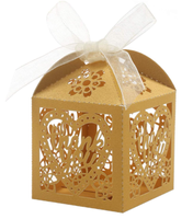 Boîtes de faveur de papillon découpées au laser Boîtes de faveur florale de mariage Boîtes de cadeau de faveur de partie pour la fête de mariage d'anniversaire de douche nuptiale