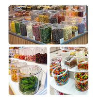 15L PET Material Schwerkraft spender versiegelt Candy Kiosk Einkaufs zentrum Bin Box Supermarkt Bulk Storage Barrel Warehousing Supplies