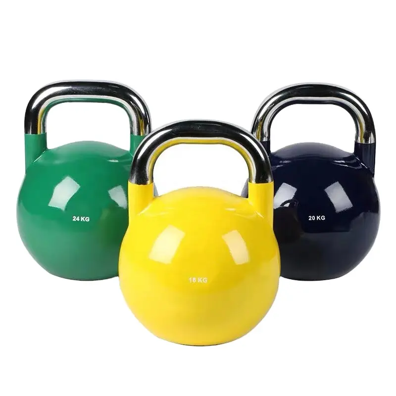 Kunststoff getauchte gummi beschichtete glatte Gusseisen glänzende gefrostete Hantel Verschiedene Spezifikationen Fitness studio Farbe tragbare Kettle bell