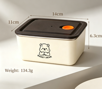 600ml voedselveilige roestvrijstalen bewaardoos voor voedsel, bento lunchbox voor koelkast, opslag van fruitresten, keuken