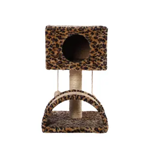 Cat Tree Activity Centre Pet Tower Furniture Cat Scratching Post Faux Fur Cat Toy