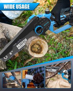 Serra eletrica 6 inch Mini chuyên nghiệp xách tay chuỗi cưa pin không dây hiệu quả cao hiển thị kỹ thuật số điện cưa - Product Image 6