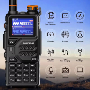 Walkie Talkie Baofeng K5 Plus 10W VHF UHF Banda Aérea Receptor Transmisor Tono 1750 PTT Radioaficionado FM de Largo Alcance - Product Image 1