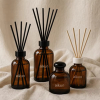 AIKUN Ensemble diffuseur à bâtonnets de luxe, assortiment de parfums, livraison rapide en un jour, en flacon de marque, prêt à offrir, OEM, vente en gros, pour cadeaux