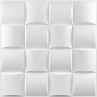 Panneaux Muraux 3D Modernes Géométriques en PVC Étanche pour Salon, Motif Diamant, Noirs