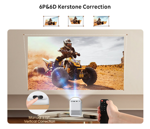 Mini Proyector CR35 1080P Full HD Android 9 con Altavoces Integrados, <span class=keywords><strong>Cine</strong></span> en Casa Portátil LCD 4K con Asa de Transporte - Product Image 4