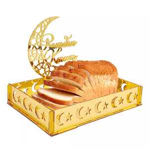 Bandeja Acrílica Dorada Personalizada de Moda 2024 para Ramadán Kareem con Impresión Serigráfica y Logotipo Personalizado, Marca Yageli, para Decoración de Mesa - Product Image 5