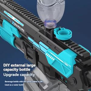 Hot M416 Pistola de agua eléctrica Potente pistola de chorro de agua automática de alta capacidad con tapa de fuego Light-up Summer Outdoor Toy para niños - Product Image 5
