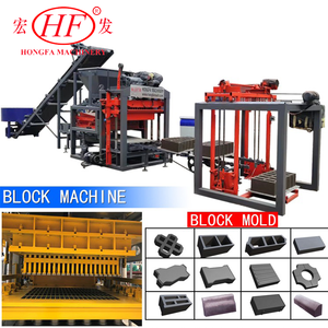 Machine automatique de fabrication de blocs creux en ciment Hongfa avec <span class=keywords><strong>contrôle</strong></span> PLC et économie d'énergie du moteur écologique - Product Image 1