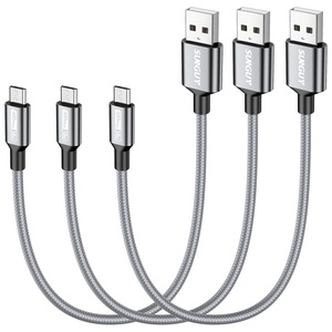 Câble de charge rapide USB A vers Micro-B 18W en nylon SUNGUY, câble de données pour téléphone portable, chargeur USB pour téléphone portable, ordinateur portable - Product Image 1