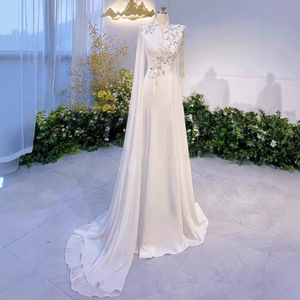 off the shoulder empire waist dress Classic White Square Neckline Wedding Dress,White Engagement Dress Y54 –  Simplepromdress main image 0