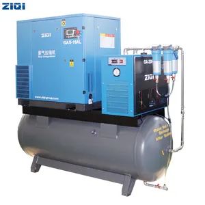 Compresor de aire estacionario de baja presión hecho a medida Star-delta tipo tornillo de arranque 11kw 15HP 50Hz 380V hecho en China