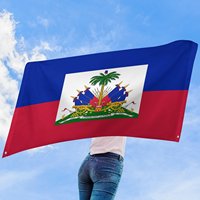 Drapeau national d'Haïti - Drapeau de grande taille - Indispensable pour les événements, les défilés et la décoration intérieure