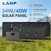 Солнечная панель 34W 40W ETFE, портативная, складная, с высокой эффективностью 24%, быстрое зарядное устройство USB для мобильных телефонов, для кемпинга и активного отдыха, водонепроницаемая IP67