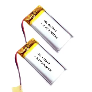 Li poバッテリー402040 3.7v 300mah lipoバッテリー充電式リチウムポリマー電池