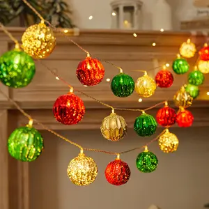 Led ışıkları noel topu dize tatil elbisesi-up dükkanı pencere bahçe Xmas Tree asılı işık noel partisi dekorasyon