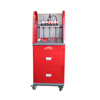 IMT-601A Testeur de nettoyage ultrasonique sur pied à 6 injecteurs avec kit d'adaptateurs complet pour grandes ateliers de réparation automobile et garages