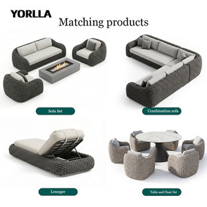 Lettino Prendisole Moderno in Corda con Telaio in Alluminio per Spiaggia, Giardino, Patio, <span class=keywords><strong>Hotel</strong></span>, Parco, Villa, Include Imballaggio per Spedizione - Product Image 5