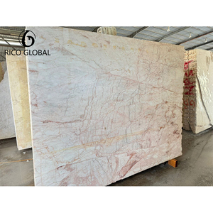 Mármol Rosa Claro en Losa Grande con Vetas Rojas Naturales Pulido para Decoración de Paredes y Pisos Interiores - Product Image 3