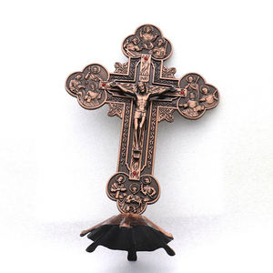 Estátua Colecionável de Anjo com Cruz Sagrada Personalizada com LOGO, Estátua de Metal para Presentes e Decoração de Igreja em Casa - Product Image 4