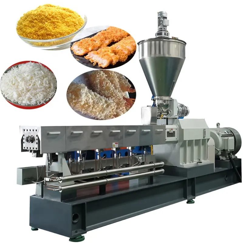 Yellow white Bread crumbs for fried chicken shrimp making machine extruder production line