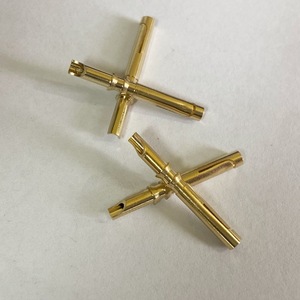Quick Disconnect Copper <b>Terminal</b> Gold Plated Pure Copper Slotted Male And Female Pin Series High Conductivity Custom Size - Product Image 2