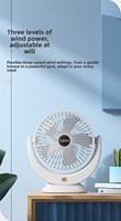 Ventilateur de bureau USB sans pales réglable, 5 pales, moteur sans balais en plastique, grande autonomie, grand vent, silencieux, refroidissement intégré