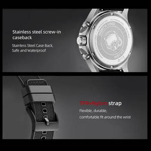 Relojes para hombre NORTH EDGE 2025 MACH 2 con energía solar, caja de acero inoxidable 316, reloj de cuarzo para hombre, piloto, resistente al agua 50M, cronómetro. - Product Image 5