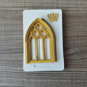 European Style Silicone Mold Arch Shape Fondant Cake Decorating Mold For Wedding Baking Epoxy Clay Crafting - Product Image 4