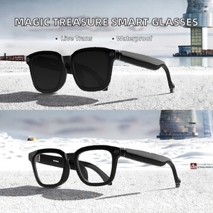 Gafas Inteligentes Magic Treasure 2025 BGA01 para Hombre y Mujer, Control por <span class=keywords><strong>Voz</strong></span> 5.3, Asistente de IA, Lentes de Sol Resistentes al Agua IP65, Marco Negro - Product Image 2