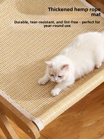Griffoir pour chat résistant à l'usure, en jute sans peluches, lit pour chat extra-large tout-en-un, adapté à toutes les saisons, parfait