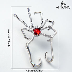 أقراط متدلية عصرية بتصميم العناكب من سبائك معدنية، الأكثر مبيعًا على إنستغرام، بأسلوب هيب هوب متين وريترو ملون ومضحك للمراهقين - Product Image 6