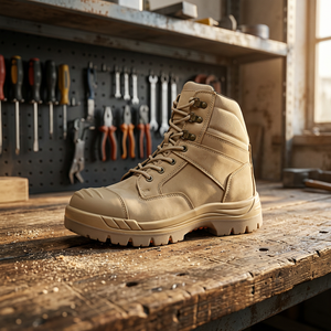 Bottes tactiques montantes SFB85 803 pour hommes, couleur sable, avec embout anti-collision, résistantes à l'usure, antidérapantes, pour la randonnée en extérieur - Product Image 4