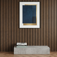 Panneau acoustique en lattes de bois NRC 0,75, panneau mural absorbant le son, ignifuge B1, pour le salon, l'hôtel, la réduction du bruit intérieur