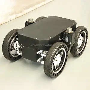 AVT-W9D 100kg payload inspection robot rubber track rover chasis wheeled autonomous delivery robot