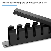 Promotion : Panneau de brassage de câbles en plastique 1U, 12/24 ports, pour rack de serveur réseau, pour une organisation optimale des câbles