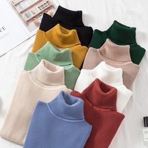 Pull moulant à <span class=keywords><strong>col</strong></span> <span class=keywords><strong>roulé</strong></span> pour <span class=keywords><strong>femme</strong></span>, nouveau style, manches longues, chaud, coupe ajustée, couleur unie, tricot acrylique vintage - Product Image 6