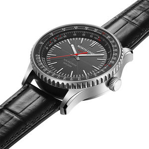 Montre de sport d'extérieur DF NORTH EDGE EVOQUE3, nouvelle montre professionnelle en acier inoxydable avec aiguilles rotatives, lunette coulissante, IP67, solaire, métal - Product Image 5