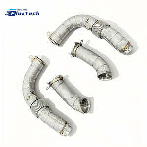 Tubería de Escape de Alto Flujo para BMW G90 M5 S68 4.4T V8 Híbrido Twin Turbo, Acero Inoxidable 304 con Protector Térmico, Ajuste Directo - Product Image 3